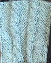 Lichtblauwe col met kabel